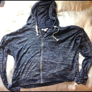 Cropped zip hoodie